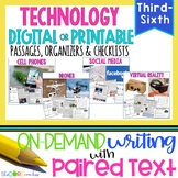 Paired Text Passages - Technology Opinion Writing - Print 