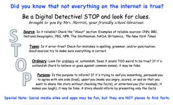 Preview of STOP! Be a Digital Detective: How to Find Reliable Online Resources