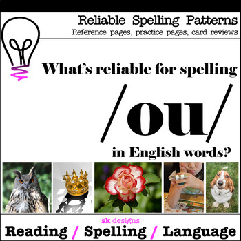 Preview of Reliable Spelling ou Practice w Bonus Flash Cards! classroom  distance learning
