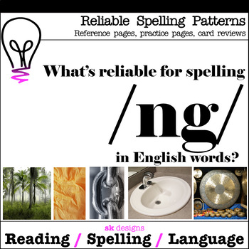Preview of Reliable Spellings ng Practice w Bonus Flash Cards class and distance learning
