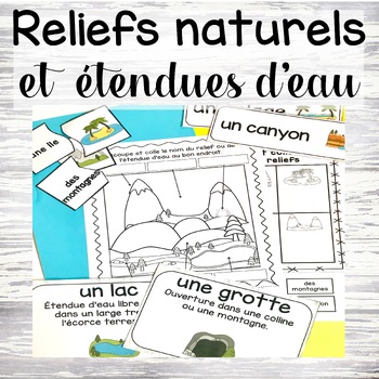 Preview of Reliefs naturels et étendues d'eau activités French landforms and body of water