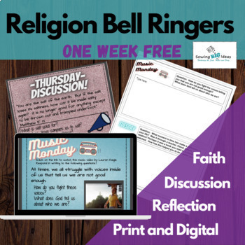 Preview of Religion Bell Ringers - Freebie Week