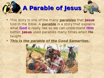 Religion Childrens Bible Stories Parables Of Jesus The Good Samaritan - 