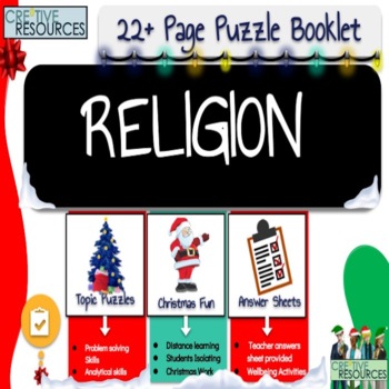 Preview of Religion Christmas Puzzle Work Booklet