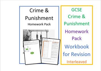 Preview of Religion, Crime and Punishment Homework Pack / Workbook