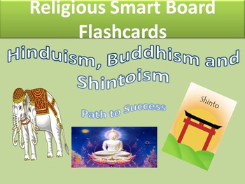 Preview of Religion Flash Cards-Hinduism, Buddhism and Shintoism-editable version included