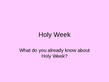 Preview of Religion Planning Catholic Flavor Holy Week Baptism Beatitudes Confirmation