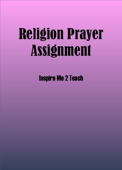 Preview of Religion Prayer Assignment