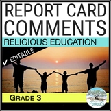 Ontario Religion Report Card Comments | Grade 3 | Catholic