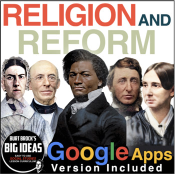 Preview of Religion and Reform Unit (Age of Reform) PPTs, Worksheets, Guided Notes + Test