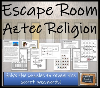 Preview of Religion in the Aztec Empire Escape Room Activity