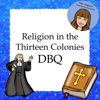 Preview of Religion in the Thirteen Colonies DBQ: Printable and Google Ready!