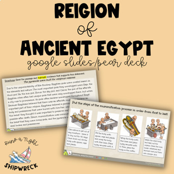 Preview of Religion of Ancient Egypt Interactive Google Slides Pear Deck