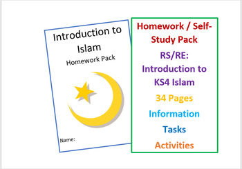 Preview of Religions - Islam - Workbook and Home-Learning Project