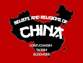 Preview of Religions of China PowerPoint NOTES-Confucianism, Taoism, and Buddhism
