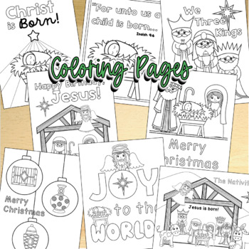Religious Christmas Coloring Pages Activities by Kiddie Concepts