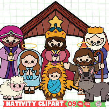 Preview of Religious Christmas Nativity Clipart