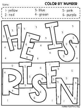 Easter Coding Worksheets Christian Cross Religious Picture 