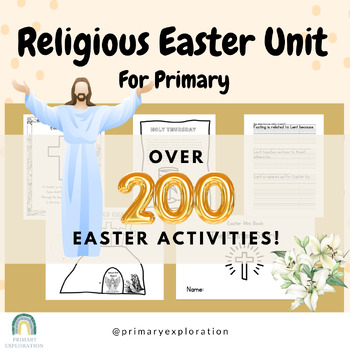 Preview of Religious Easter Unit with Over 200 Activities for Primary