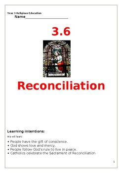 Preview of Religious Education Student workbook Reconciliation