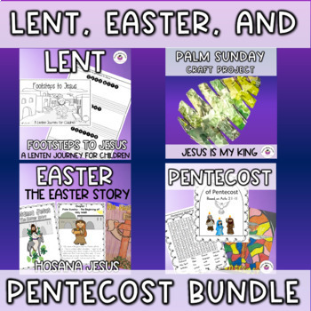 Preview of Lent, Easter, Pentecost Bundle Catholic Christian Religion Lesson