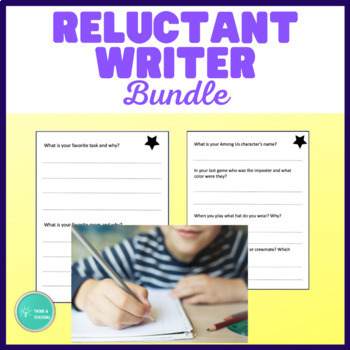 Reluctant Writer Bundle Minecraft And Roblox For Third Grade Tpt