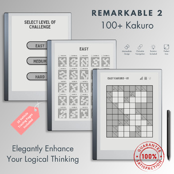 Preview of Remarkable 2 Kakuro To Elegantly Unleash Your Cognitive Potential