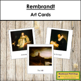 Rembrandt 3-Part Art Cards - Famous Artist - Montessori