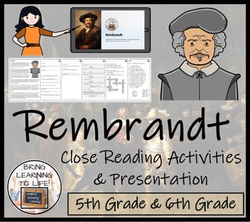 Preview of Rembrandt Close Reading Comprehension Activity | 5th Grade & 6th Grade