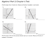 Remedial Algebra I Test - Linear Functions