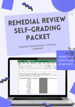 Preview of Remedial Review Excel - Winter Break VIRTUAL Packet