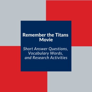 Preview of Remember the Titans Discussion & Activity Questions