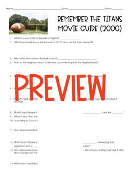 remember the titans discussion questions