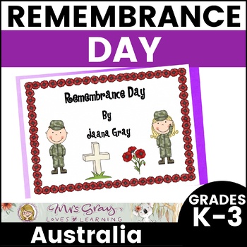 Preview of Remembrance Day Australia, digital and printable activities