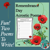 Remembrance Day (Veterans Day and Armistice Day) Acrostic 