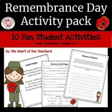Remembrance Day Activity Pack (Canada) - Upper Elementary-