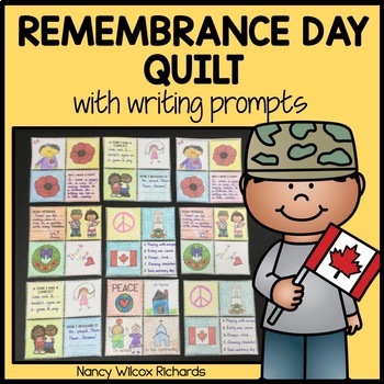 Preview of Remembrance Day Activity with Writing Prompts and Art