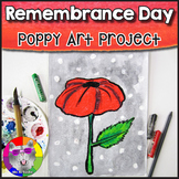 Remembrance Day Art Lesson, Poppy Art Project Activity for