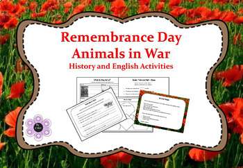 Preview of Remembrance Day Australia - Animals in War - History and English Activities