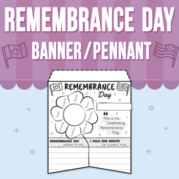 Preview of Remembrance Day | Craft Banner/Pennant and Writing Activity