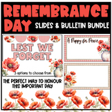 Remembrance Day Bulletin Board Google Slides BUNDLE