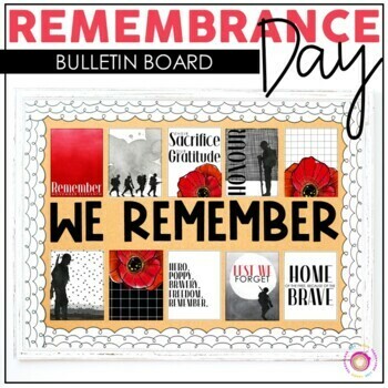 Preview of Remembrance Day Bulletin Board | Veterans Day | Memorial Day | ANZAC Day