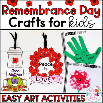 Preview of Remembrance Day Canada Art Activities and Bulletin Board Set