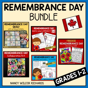 Preview of Remembrance Day Canada BUNDLE | Informational Texts, Writing and Art