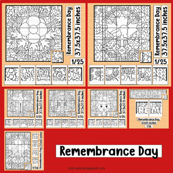 Preview of Remembrance Day Canada Coloring Pages Activities Bulletin Board Craft Poster