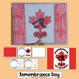 Remembrance Day Canada Flag Craft Coloring Activities Bull