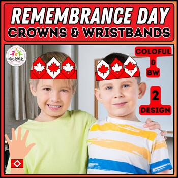 Preview of Remembrance Day Canada Headbands & Hats Craft Activities | Veterans Day Projects