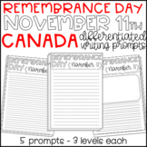 Remembrance Day Canada November 11th - Differentiated Writ