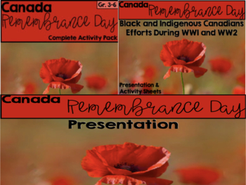 Preview of Remembrance Day Canada Presentations & Activities BUNDLE