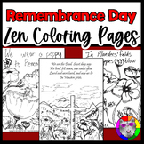 Remembrance Day Colouring Sheets, Zen Doodle Colouring Pages